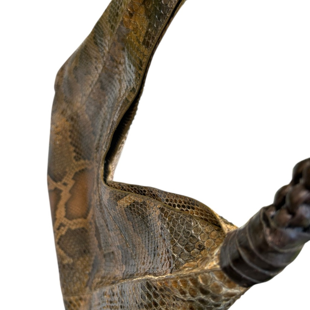 NANCY GONZALEZ PYTHON SHOULDER STRAP HOBO HANDBAG - image 7